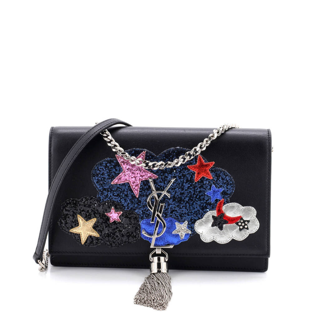 Saint Laurent Classic Monogram Tassel Chain Wallet